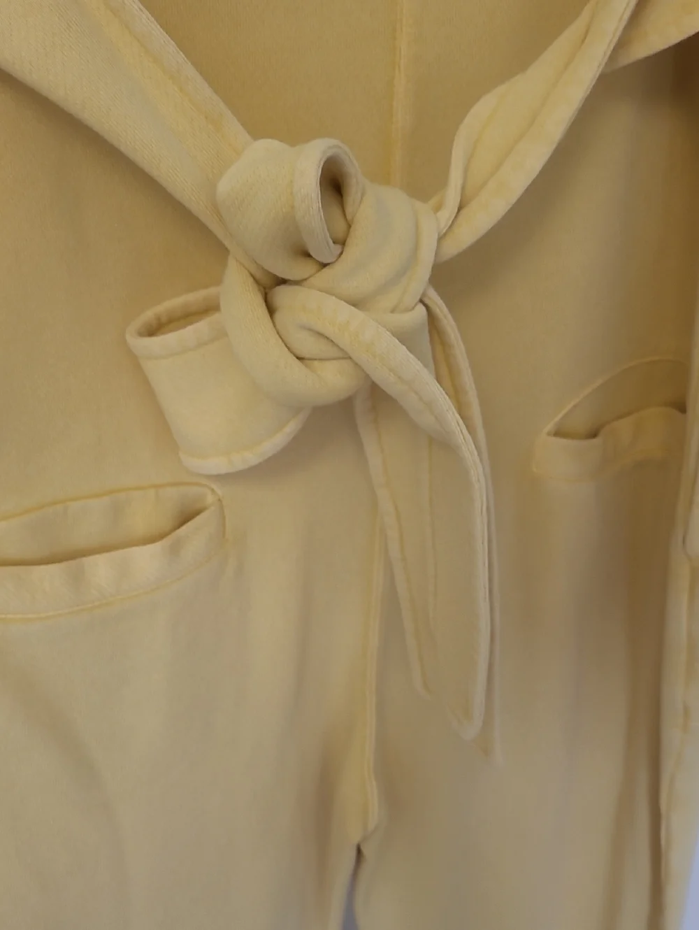 Free People Intimately Tie Back Sleeveless Yellow Jumpsuit 100% Cotton - Picture 3 of 11